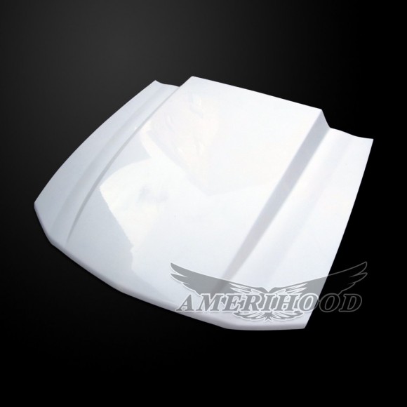 05-09 Mustang Cowl Style Functional Heat Extraction Ram Air Hood For Ford Mustang Shelby GT500 by Amerihood (Fiberglass)