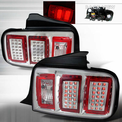 05-09 Mustang Taillights GEN 5 - LED Chrome (Pair)