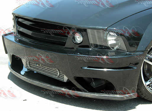 05-09 Mustang STALLION 1 - Front bumper w/ CARBON FIBER LIP - (Fiberglass + Carbon Fiber)
