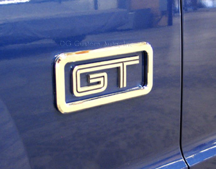 2005-2009 Mustang Billet Billet GT Logo Surrounds (Pair)