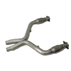 2005-09 Mustang GT BBK X Pipe with Cats - For Long Tube Headers