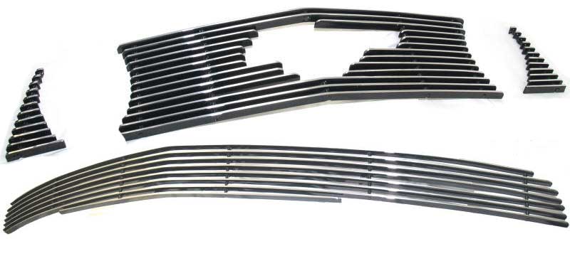 05-09 Mustang GT - 3PC Upper & Lower Billet Grille COMBO Kit with Pony Cut out CHROME or BLACK