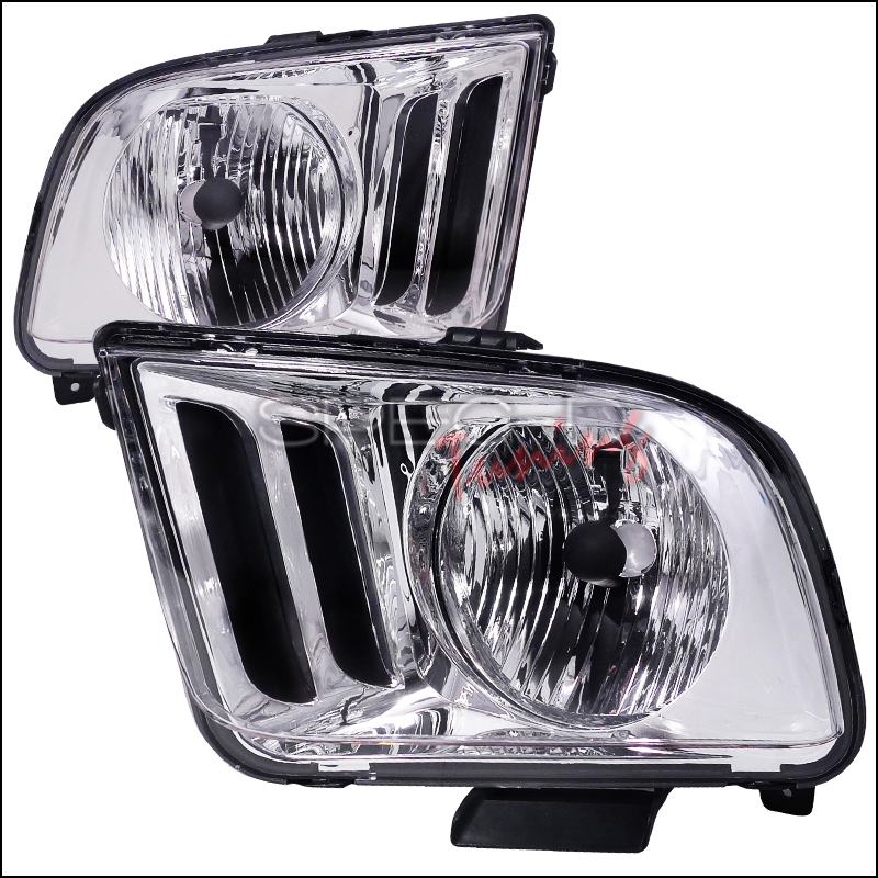 05-09 Mustang Headlights OE Style CHROME w/Clear Lens (pair)