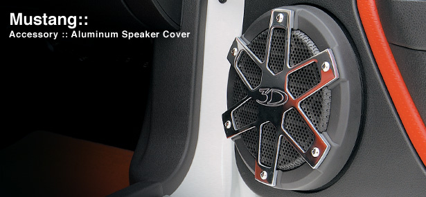 05-09 Mustang 3D Carbon Billet Aluminum Speaker Covers