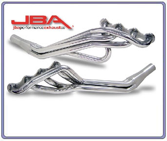 05-09 Mustang GT V8 JBA Long Tube Headers & (CATTED) H-Pipe full system (Ceramic Coated Headers)