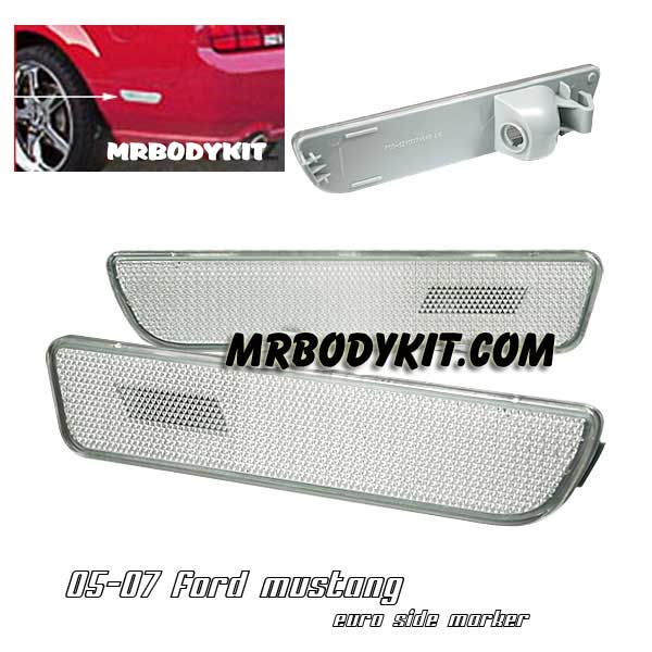05-09 Mustang Diamond Rear Bumper Reflectors - CLEAR (Pair)