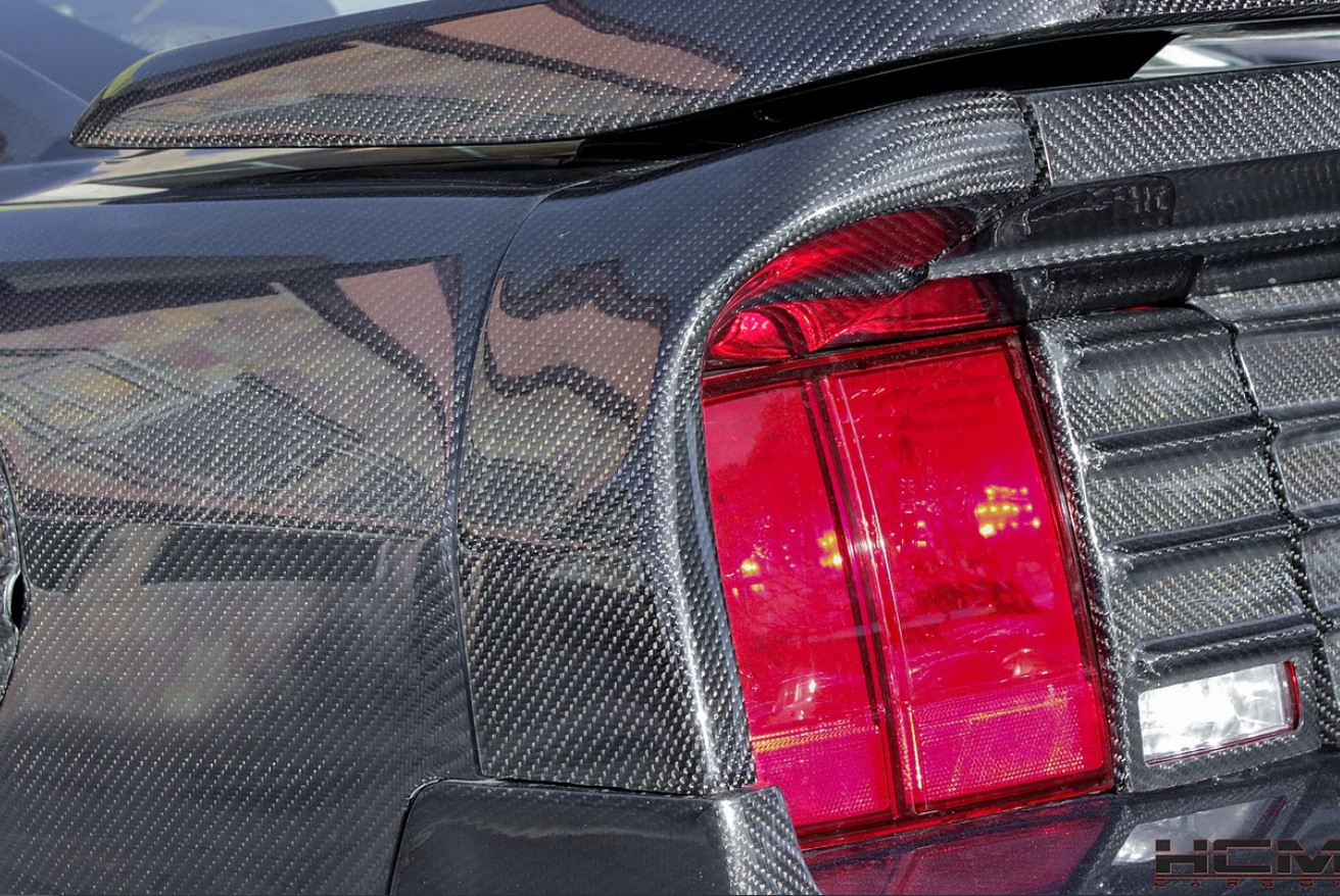 2005-2009 Mustang Saleen S281 3PC Side and end Caps for Saleen wing - CARBON FIBER