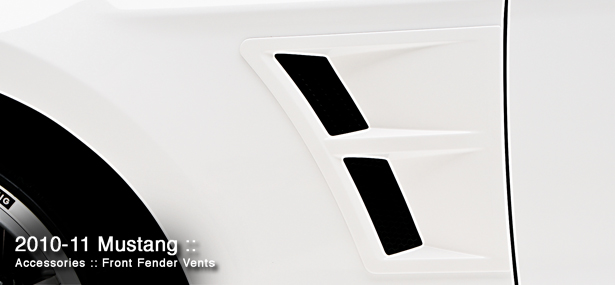 2010-2014 Mustang 3D Carbon Front Fender Vents w/Mesh Insert (Paint Options)