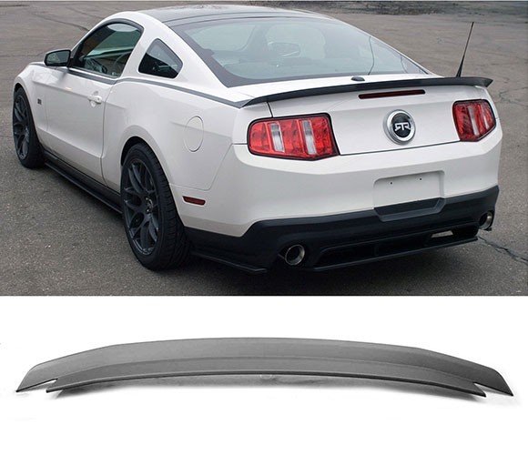 2010-2014 Mustang Type RT Rear Spoiler Wing - ABS Plastic PAINTED MATTE BLACK