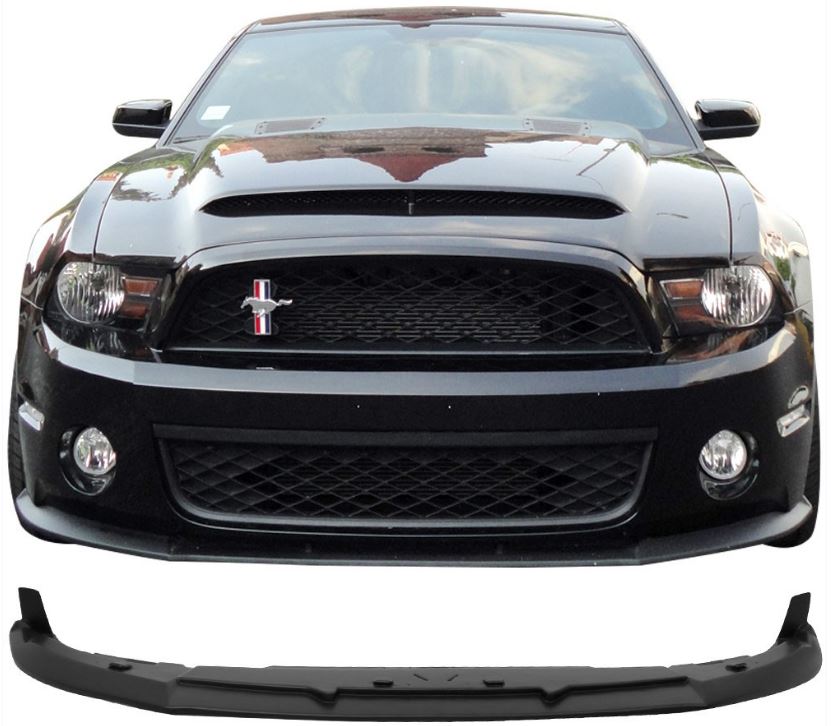 2010-2014 GT500 Style Mustang Front Bumper Lower Lip V1 OE Type - Polyurethane