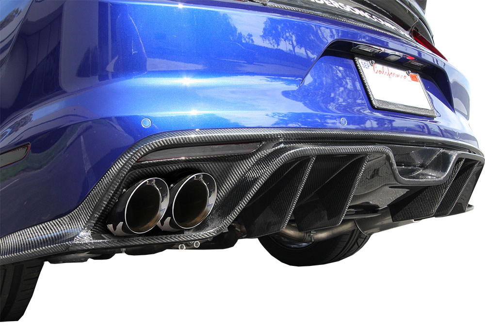 2015-17 Mustang GT 350 Style Rear CARBON Diffuser - CARBON FIBER