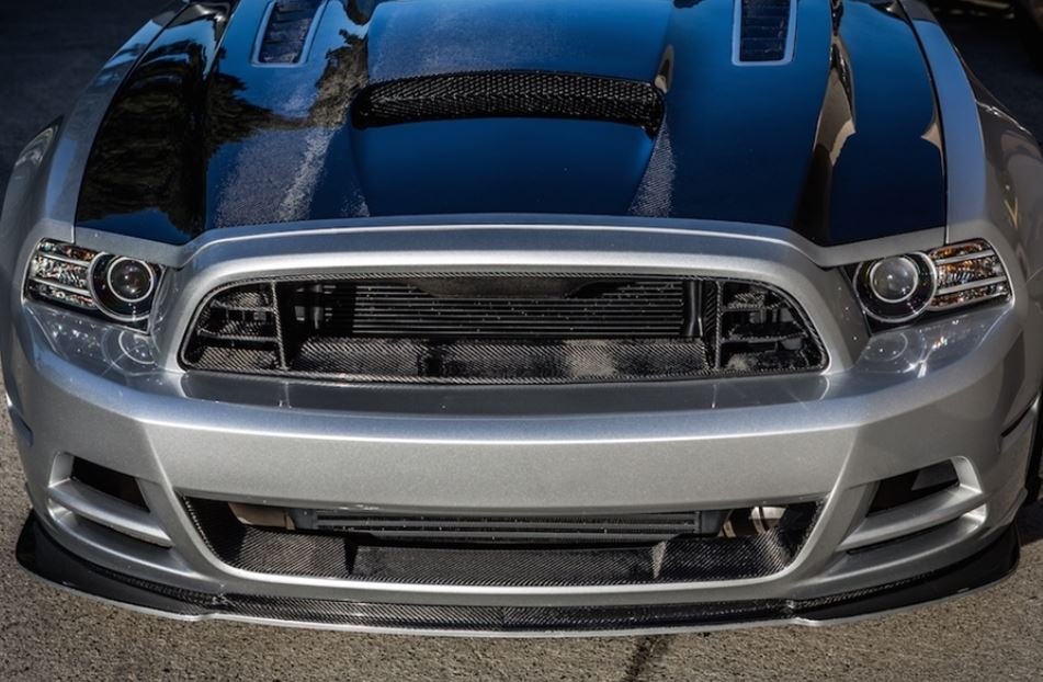2013-2014 Mustang GT Carbon Fiber LG203 Front Bumper Upper Grille (UPPER GRILLE 13-14 GT)