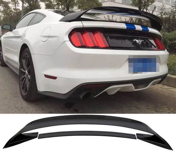 2015-22 Mustang Coupe GT350 GT350R Style Wing PAINTED GLOSSY BLACK