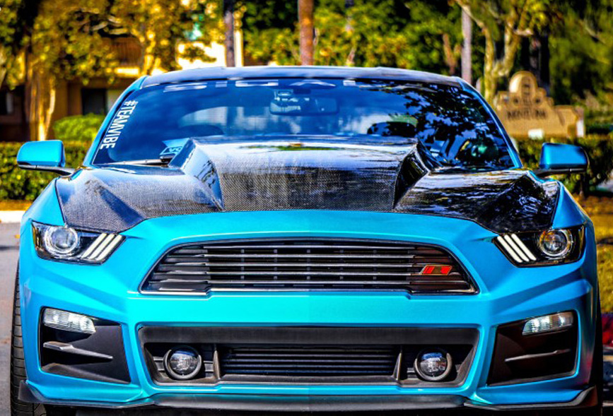 2015-2017 Mustang 4 INCH COWL Hood by SIGALA DESIGNS (Fits all 2015 Models) FIBERGLASS