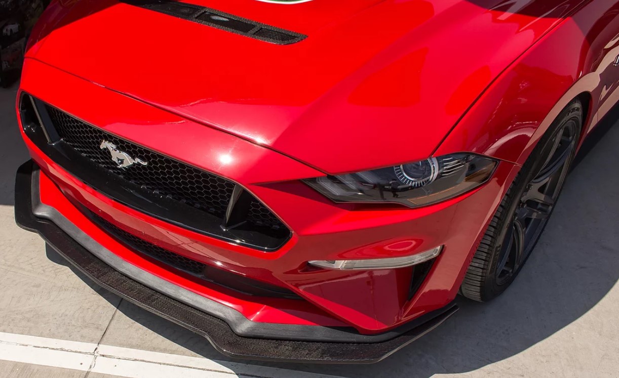 2018-20 Mustang Front Bumper Lip Chin Spoiler for NON Performance Pack- CARBON FIBER