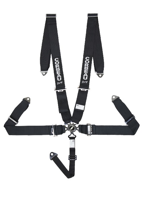 Corbeau 3 Inch Harness Belts - 5 Point Bolt-In Camlock - Black