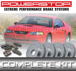 1999-2004 Mustang GT/V6 Power Stop Brake Kit - Rotors & Pads
