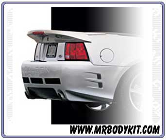 1999-2004 Mustang Saleen Style Wing w/3rd Brake light included - (Covers factory Holes) (PAINT OPTIONS)