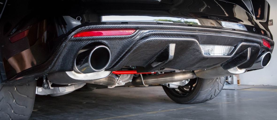 2015-17 Mustang Carbon Fiber LG234 Rear Bumper Trim + Lower Diffuser COMBO KIT