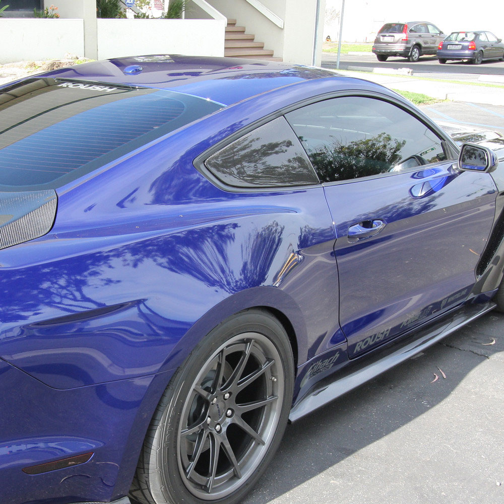 2015-20 Mustang Upper 1/4 Window Flat Covers (Fits all models) CARBON FIBER
