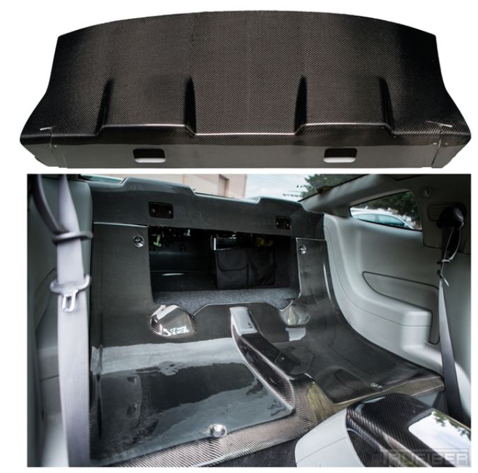 2005-2014 Mustang Carbon Fiber LG123-LG81 Rear Seat Delete KIT (V6/GT/GT500)