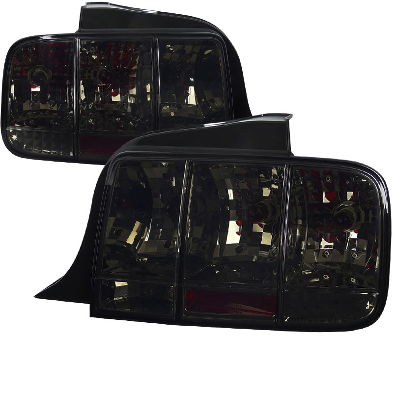 05-09 Mustang Taillights Gen 9 - Standard bulbs with built in Sequential Blink 1 - 2 - 3 Taillights - SMOKED (Pair)