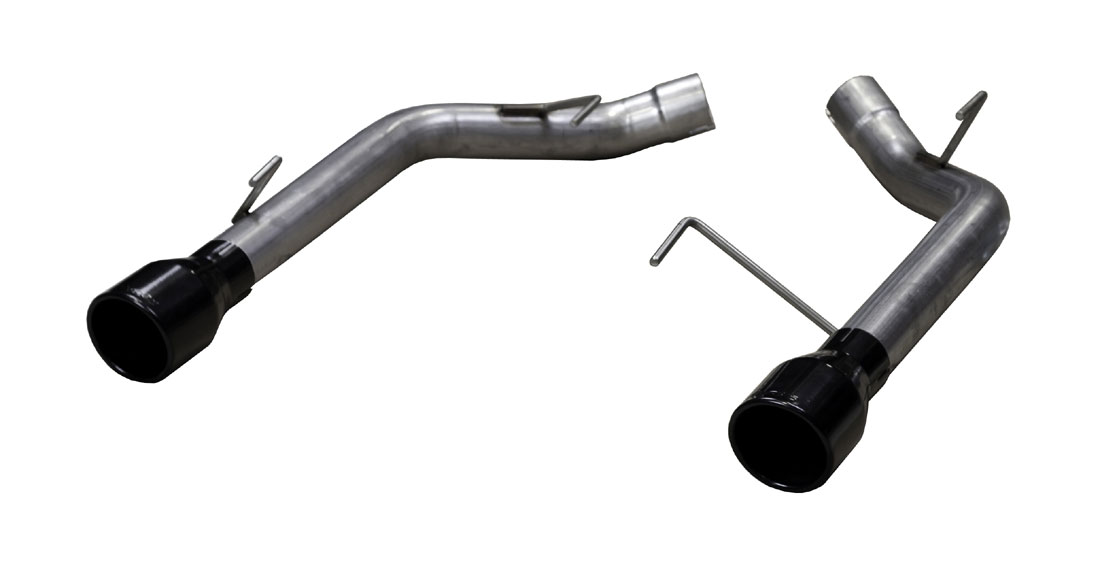 2005-2010 Mustang GT 4.6L 304 Polished Axle-Back Muffler-Delete System w/ 4" PHANTOM BLACK Tips - By PYPES