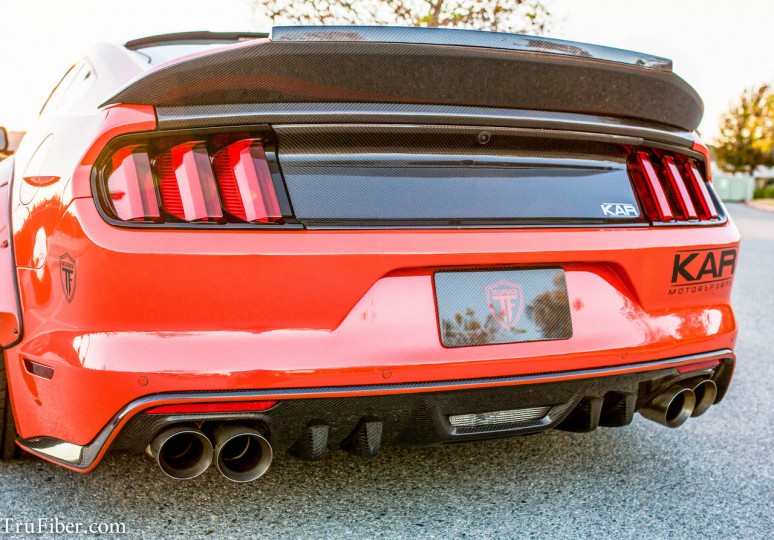 2015-17 Mustang Carbon Fiber LG269 Rear Diffuser Cover (FITS PREMIUM ONLY GT/V6)