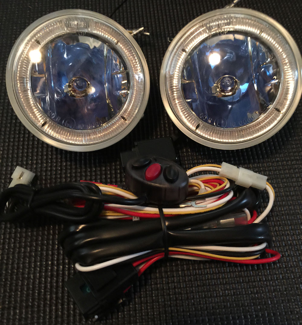 4" Ultra White ROUND Fog Light With Neon HALO RING Mount anywhere design VX-L3