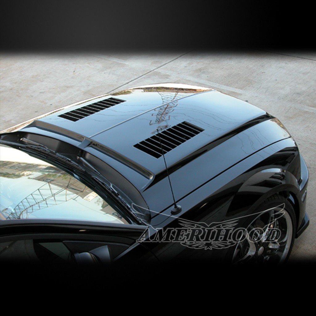 05-09 Mustang Type-E Style Functional Heat Extraction Ram Air Hood by Amerihood (Fiberglass)