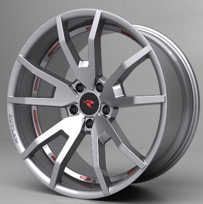20 INCH OUTLAW Wheel Package - GLOSS HYPER SILVER - 05-16 Mustang (20x9 + 20x10) - FREE LUGS + FREE SHIPPING