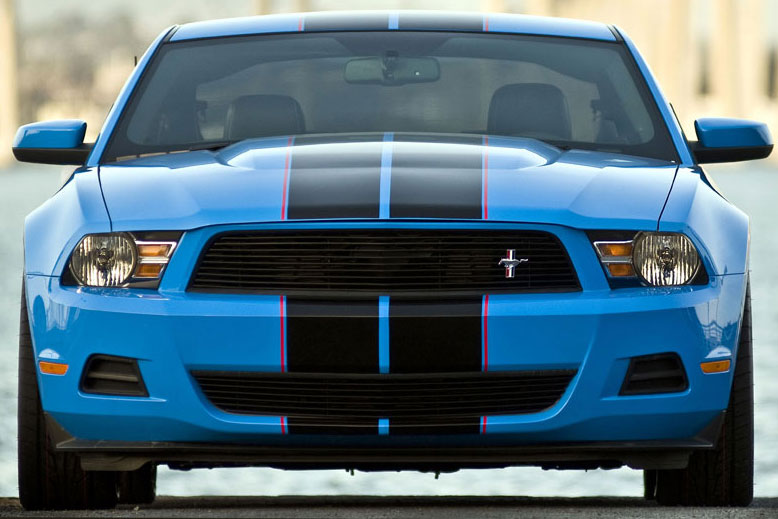 2010-2012 Mustang V6 Upper Billet Grille - No Cut Out for Pony - BLACK