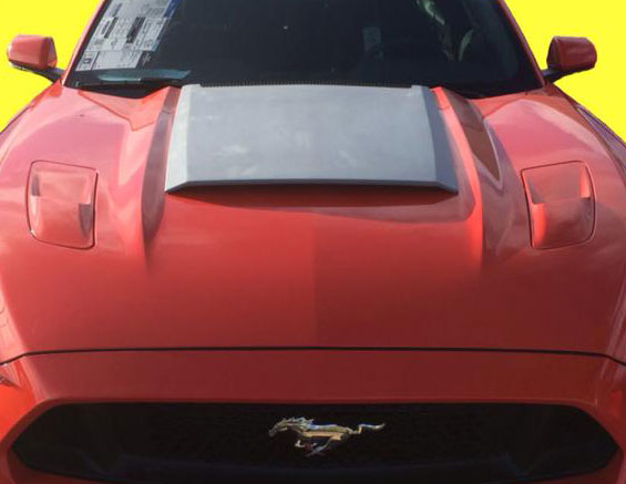 2015-2017 Mustang Factory Style Hood Scoop PRIMERED (Paint Options)
