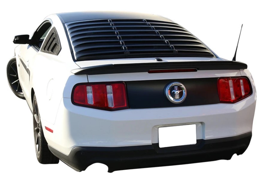 2005-2014 Mustang Vintage Style Rear Window Louver Kit - ABS BLACK FINISH