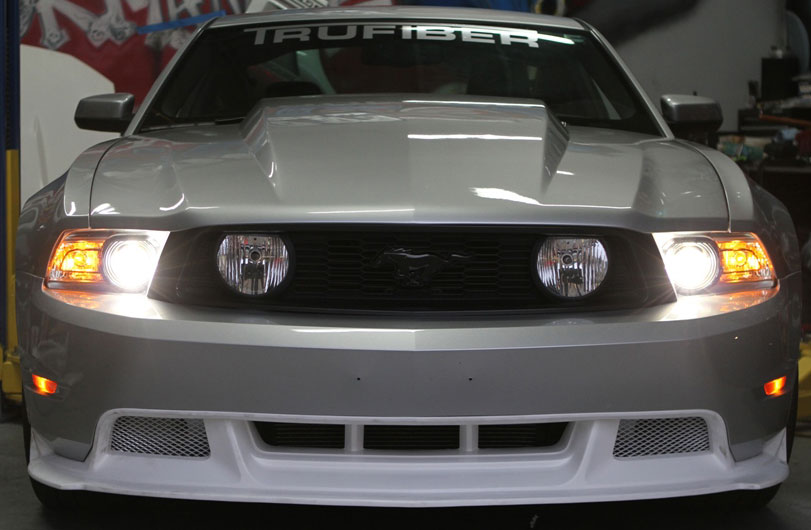 2010-2012 GT/V6 (NOT 10-12GT500) Mustang 3 Inch Cowl Hood Fiberglass (GT & V6)