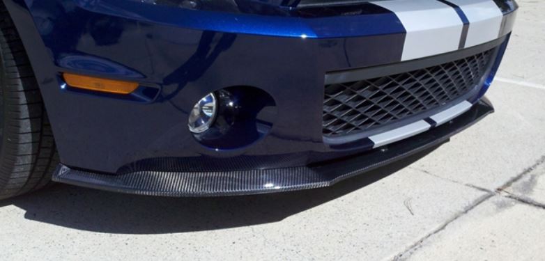 2010-2014 Mustang GT500 Carbon Fiber LG44KR Chin Spoiler (Fits 10-14 GT500 Front Bumper only) - CARBON FIBER