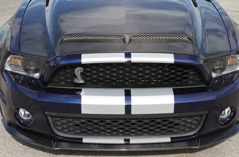 2010-2014 Mustang GT500 Carbon Fiber LG44KR Chin Spoiler (Fits 10-14 GT500 Front Bumper only) - CARBON FIBER