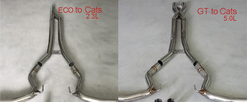 15-17 Mustang GT350 Style Mustang Exhaust Cat Back Exhaust kit - Fit for GT/V6 (Fits for GT350 style lower valance)