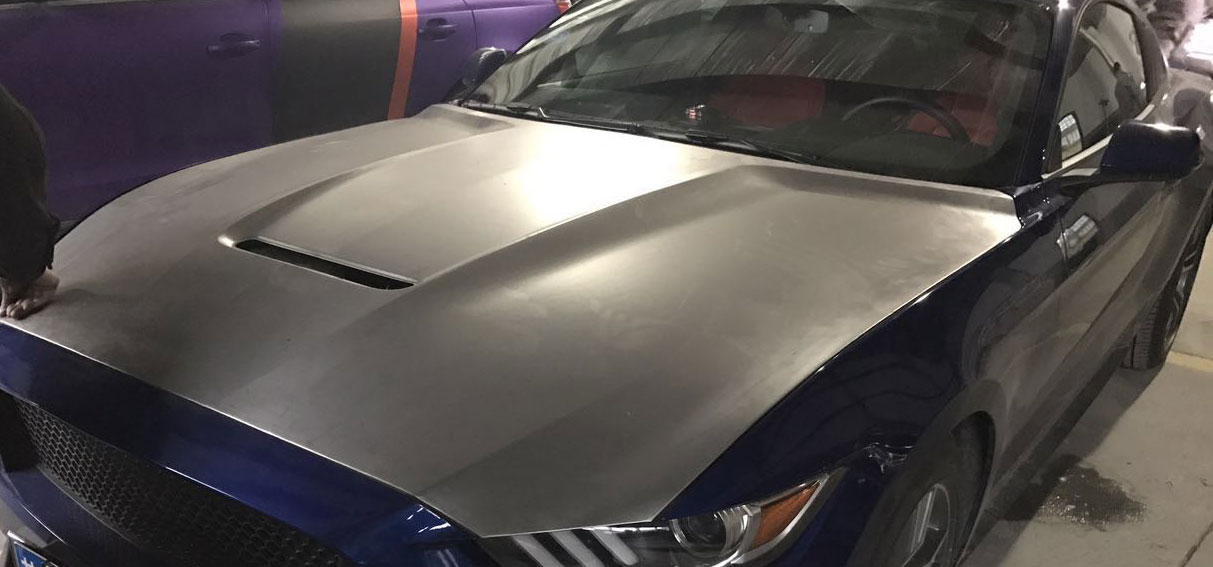 15-17 Mustang GT350 Style Aluminum Hood (Fits all 15-17 Models) Direct Fit & Includes Plastic Grille insert