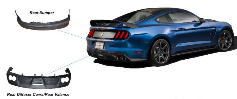 15-17 Mustang GT350 Style Mustang FULL Conversion Package - Direct fit 17PC KIT (Cat back Exhaust and Tips included)
