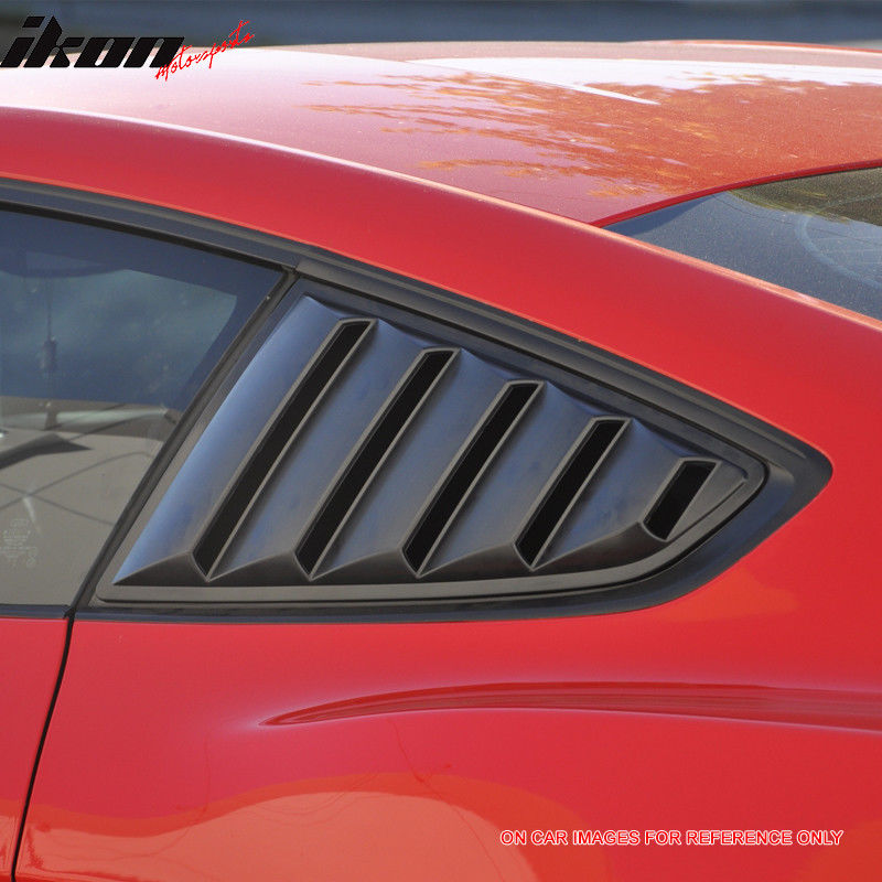 2015-2020 Mustang Quarter Window Louvers - OPEN VENT - Polyurethane (PAINT OPTIONS)