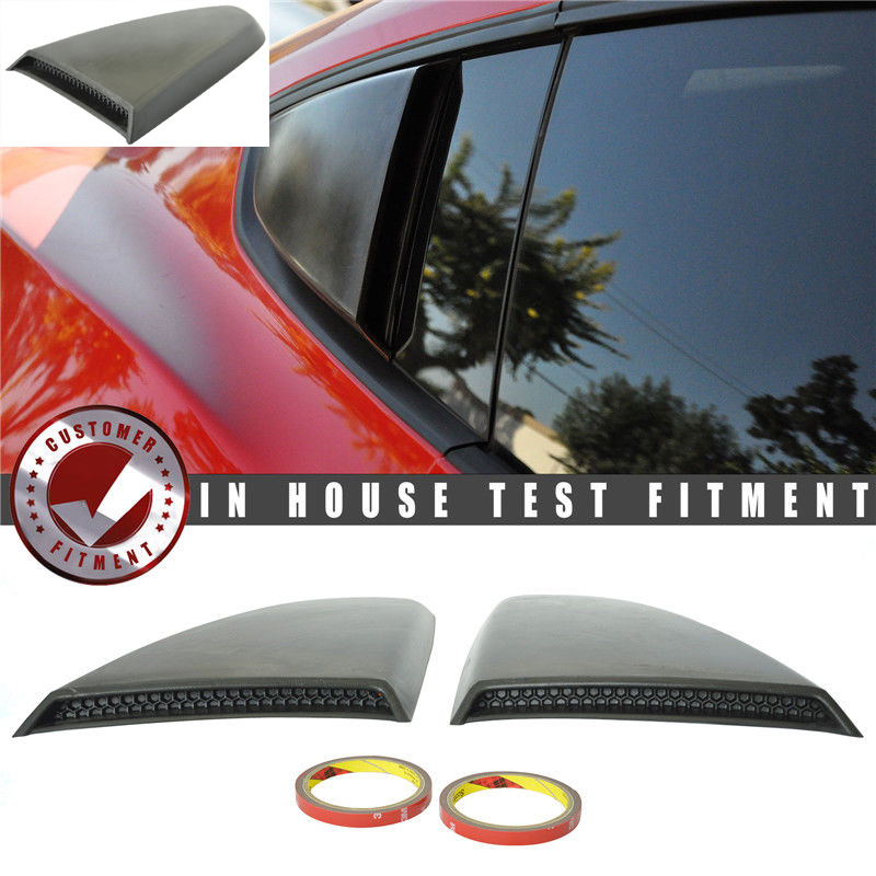 2015-2020 Mustang Quarter Window Scoops w/Inserts - Polyurethane