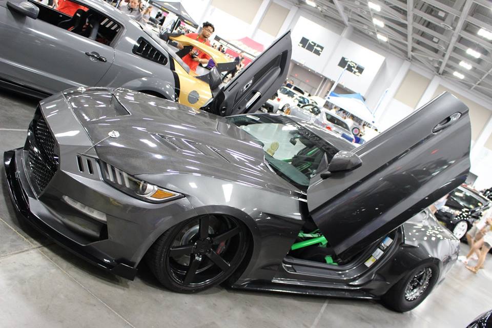 2015-2017 Mustang Terminator Style Carbon Fiber Hood by VIS (Fits all 2015 Models) CARBON FIBER