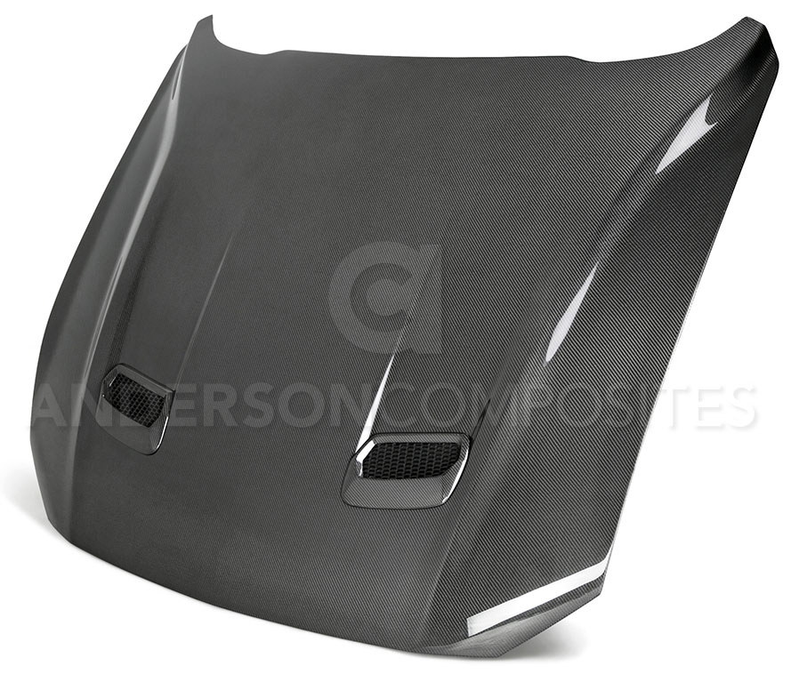 2018-2020 Mustang Carbon Fiber TYPE-OE Hood DOUBLE SIDED TOP AND BOTTOM CARBON FIBER