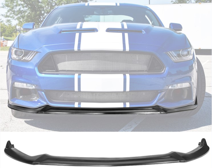 15-17 Mustang Shelby Style FRONT LIP Replacement - Polyurethane (Fits all models)