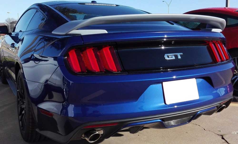 2015-22 Mustang Coupe GT350 GT350R Styled Wing V2 3pc (Smaller & lower version) - Primered