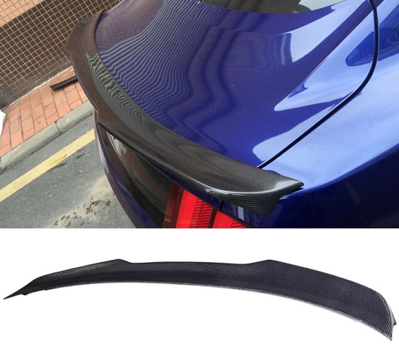 2015-22 Mustang Coupe Type H High Kick back V Wing - CARBON FIBER