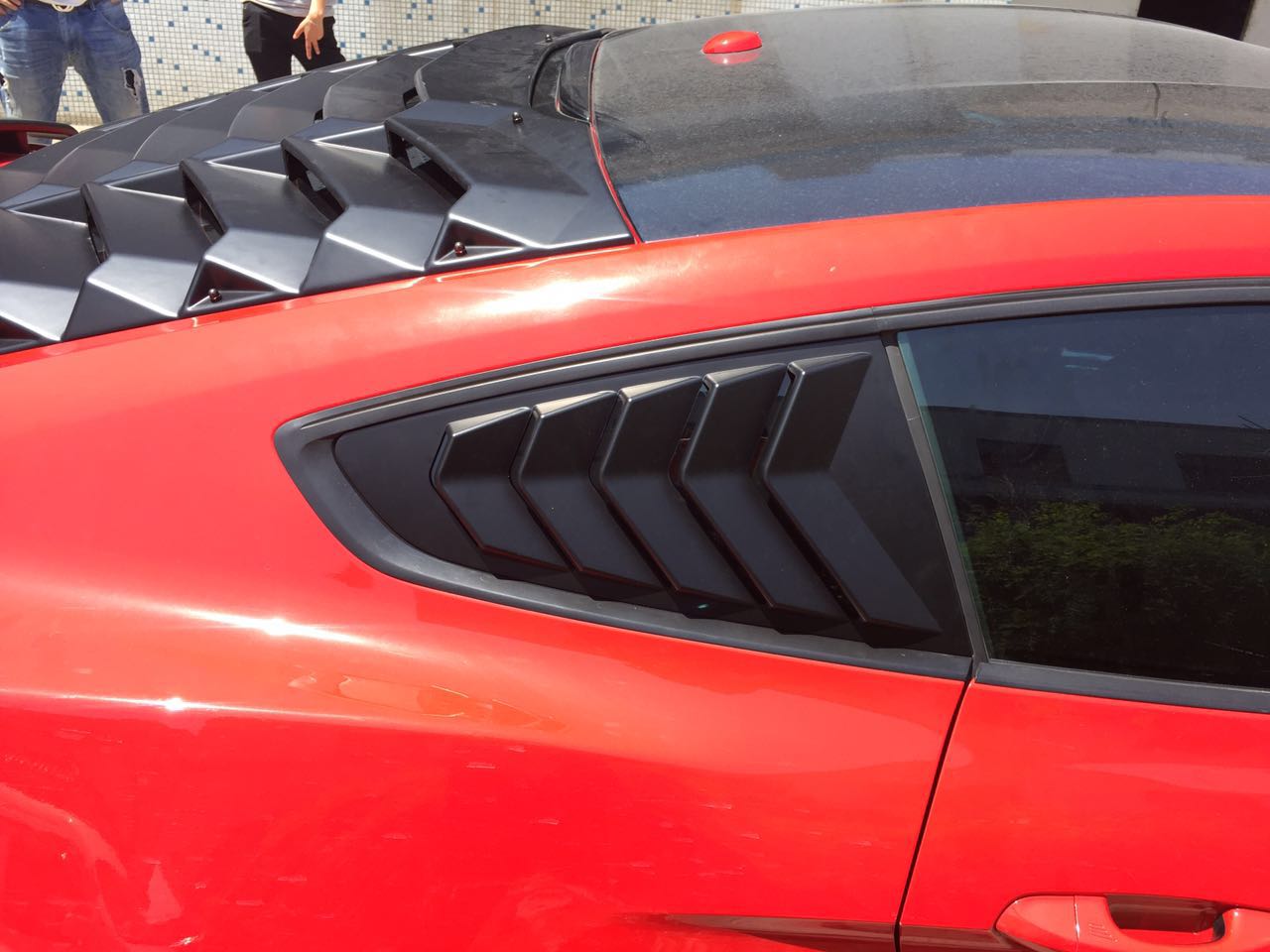 2015-20 Mustang Rear Window Louvers Style IK2 Style - ABS Plastic