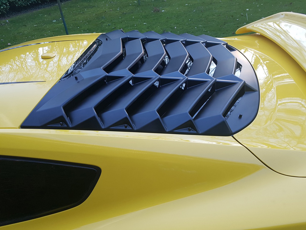 2015-20 Mustang Rear Window Louvers Style IK2 Style - ABS Plastic