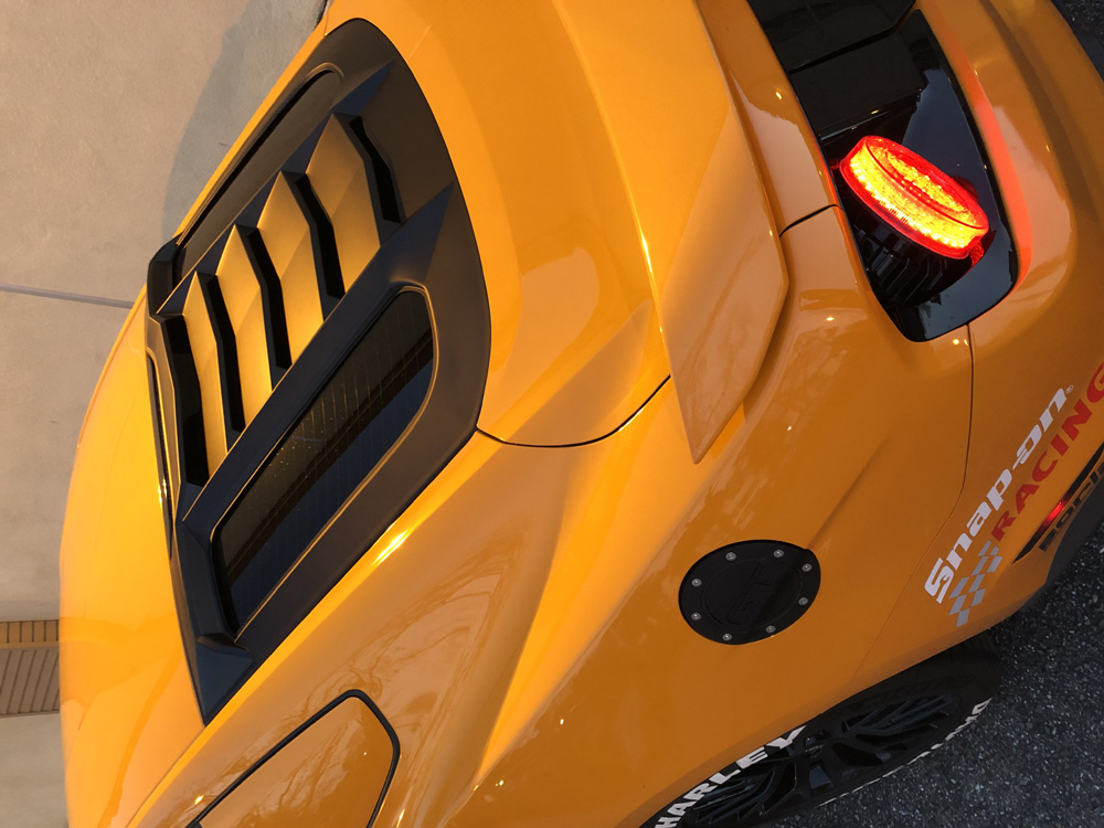 2015-20 Mustang Rear Window Louvers Style IK3 Style - ABS Plastic w/Mesh - MATTE BLACK